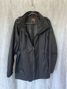 ZeroXposur Women's Black Trench Coat with Hood